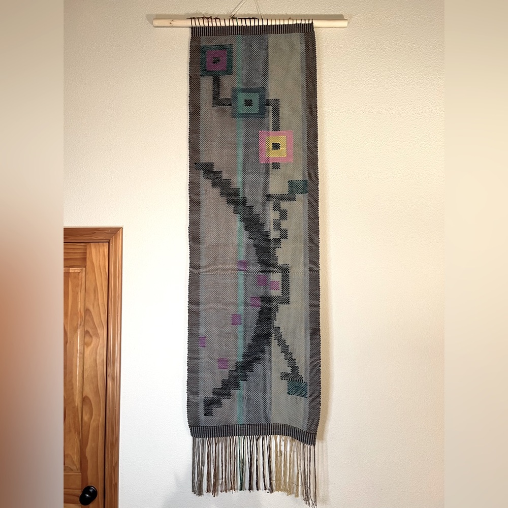 Handwoven tapestry. 100% cotton and wool